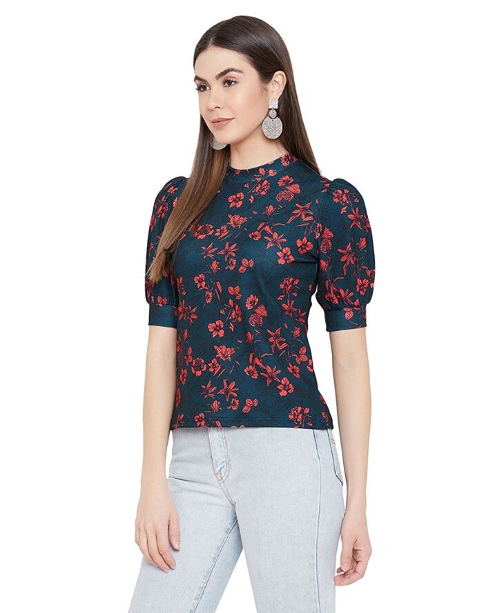 Uptownie Lite Women's Solid High Neck Top - Image 4