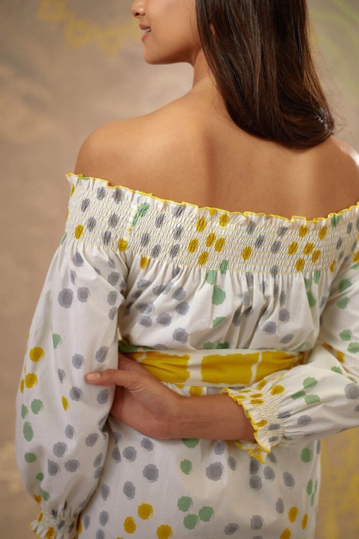 Green and Yellow Adila Dress - Image 6